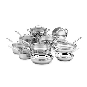 Cuisinart 77-17N Stainless Steel Chef's Classic Stainless, 17-Piece Set, Silver