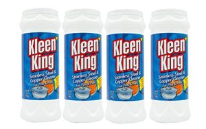 4 Pk, Kleen King Stailess Steel & Copper Cleaner for Pots & Pans, 14 Oz