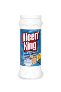 King Kleen Stainless Steel Cookware Cleaner and Copper Cleaner (14 oz, 2 Pack) Helps Remove Stains and Tarnish from Pots and Pans, Multi-Purpose Metal Cleaner, Powder Form