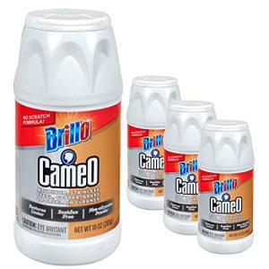Brillo Cameo Cleaner, Perfect on Aluminum, Stainless Steel, Copper, Brass & Porcelain, No Scratch Formula 10 Ounce (Pack of 3)