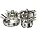 Cookware 7-Piece Stainless Steel Cookware Set, includes Pots and Pans