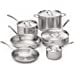 18/10 Stainless Steel Cookware - Non Toxic, 5 Ply & Fully Clad Stainless Steel - Professional Chef Quality 10 Piece Pot and Pan Set with Frying Pans, Saucepans, Saute Pan, and Stockpot