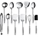 Cooking Utensil Set, 11 PCS Stainless Steel Kitchen Utensil Set, Nonstick Kitchen Gadgets Cookware Set with Spatula