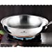 HOMICHEF Mirror Polished Copper Band NICKEL FREE 9.5-Inch Fry Pan Stainless Steel (No Toxic Non Stick Coating) - Induction Cookware Frying Pan - Skillet Pan Flat - Nickel Free Pans Skillets