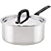 KitchenAid 5-Ply Clad Polished Stainless Steel Saucepan with Lid, 3 Quart