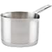 KitchenAid 3-Ply Base Stainless Saucepan with Pour Spouts, 1.5 Quart, Brushed Stainless Steel