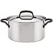 KitchenAid 5-Ply Clad Polished Stainless Steel Stock Pot/Stockpot with Lid, 6 Quart