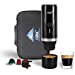 Portable Mini Espresso Machine, 12V/24V Rechargeable Car Coffee Maker with Self-Heating, 20 Bar Pressure Compatible with NS Pods & Ground Coffee for Travel, Camping, Office, Home