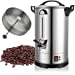 100 Cup/14.5Qt Electrical Commercial Coffee Urn Hot Beverage Dispenser 304 Stainless Steel Coffee Maker Dual Layers Automatic Temperature Control Hot Water Urn For Catering Church Restaurant