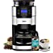 10-Cup Drip Coffee Maker, Grind and Brew Automatic Coffee Machine with Built-In Burr Coffee Grinder, Programmable Timer Mode and Keep Warm Plate, 1.5L Large Capacity Water Tank,900W, Black