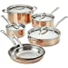 CopperBond Collection - 100% Pure Copper 10-Piece Ultimate Cookware Set, Induction Cooktop Compatible