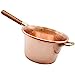 Made in Italy - Red Copper Pot For Polenta – 9,9 Inch per 3,5 Lt – For 4/5 People – Long Wood Handle – Pure Copper Pan – Italian CookWare – Hammered Copper – Copper chef – Copper Pots