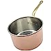 Milk Pot - Tin lined Copper Saucepan - Diameter 5,5 Inch - Long Brass Handle - Small Pot - Small Saucepan - Made in Italy - Handmade