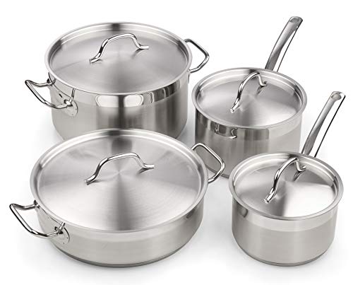 Cooks Standard Professional Stainless Steel Cookware Set 8PC, 8 PC, ...