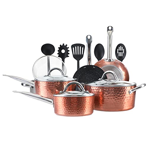 MAISON ARTS Kitchen Cookware Sets - 15 Piece Nonstick Pots ...