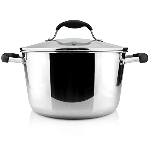 AVACRAFT 18/10 Tri-ply Stainless Steel Dutch Oven with Lid, Dutch ...