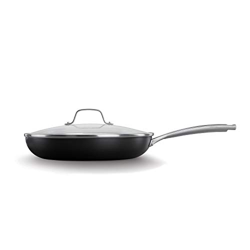 Calphalon Ceramic Frying Pan, Nonstick Oil-Infused Cookware with Stay-Cool Handles, PTFE and PFOA-Free, Dark Gray