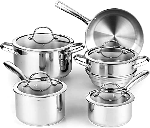 Cooks Standard 9-Piece Classic Stainless Steel Cookware Set