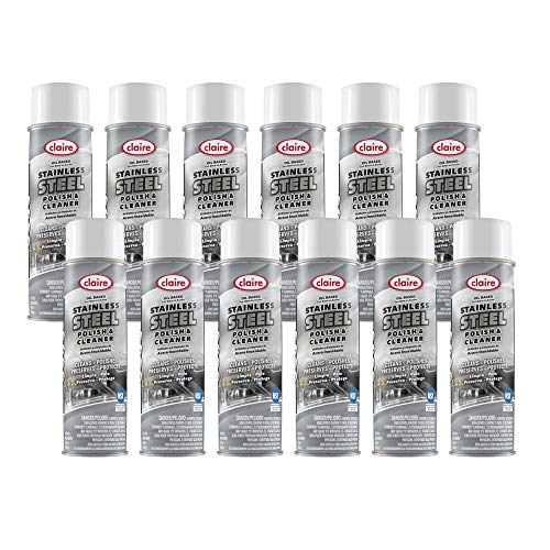 Claire CL841-12pk Oil Based Stainless Steel Polish & Cleaner; 15 ...
