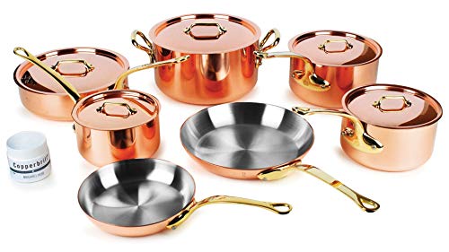 Mauviel M200B 12 Piece Copper Cookware Set - 2mm Copper ...