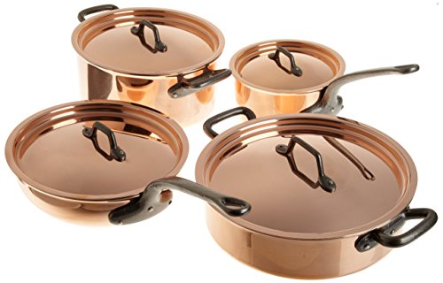 Matfer Bourgeat 8 Piece Copper Cookware Set, Professional Grade with ...