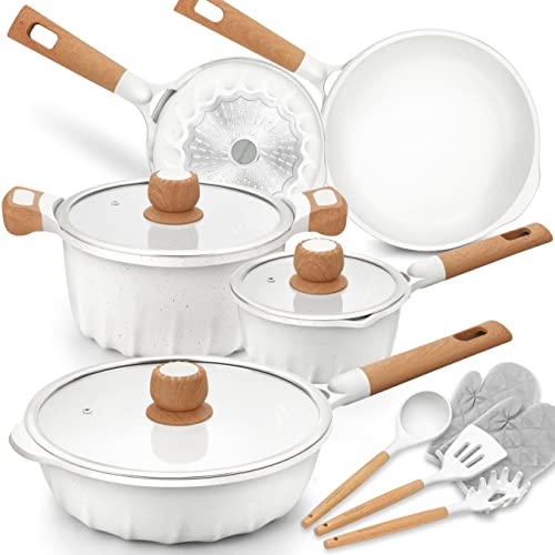 Cookware Set Nonstick 100% PFOA Free Induction Pots and Pans ...