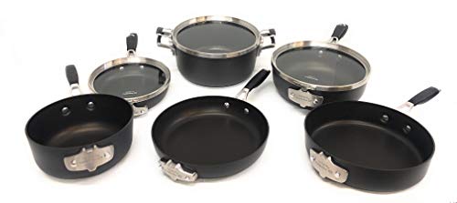 Select by Calphalon Space Saving Hard Anodized Nonstick Cookware Set, ...