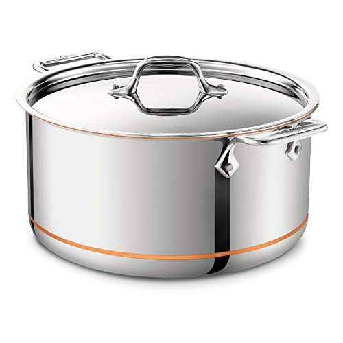 All-Clad 6508 SS Copper Core 5-Ply Bonded Dishwasher Safe Stockpot/Cookware, ...