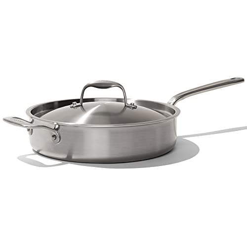 Made In Cookware - 3.5 Quart Stainless Steel Saute Pan - 5 Ply Stainless Clad - Professional Cookware - Induction Compatible Italy