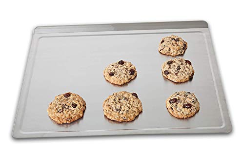 360 Stainless Steel Cookie Sheet Large, Handcrafted in the USA, 5 Ply, Stainless Steel Bakeware. (Large 18 Inch x 14 Inch)