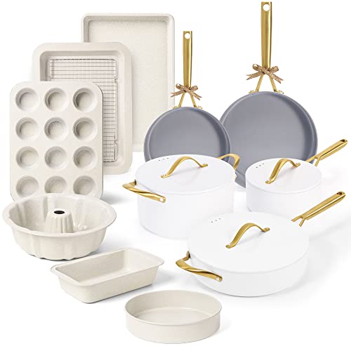 Ceramic Pots and Pans Set - Nonstick Kitchen Cookware + ...