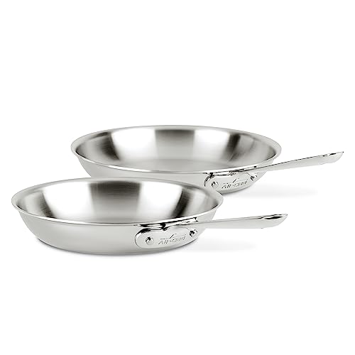 All-Clad D3 3-Ply Stainless Steel 2 Piece Fry Pan Set ...