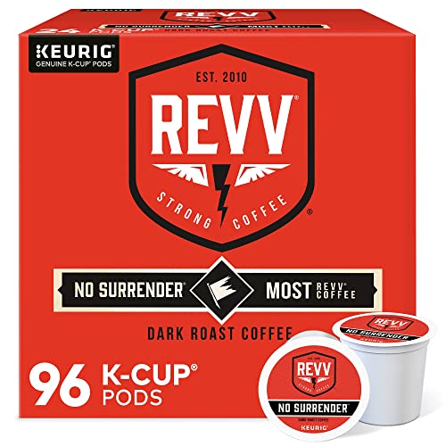 REVV No Surrender Keurig Single-Serve K-Cup Pods, Dark Roast Coffee, ...