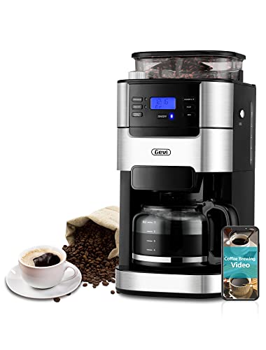10-Cup Drip Coffee Maker, Grind and Brew Automatic Coffee Machine ...