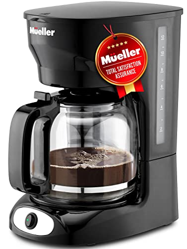 Mueller 12-Cup Drip Coffee Maker, Auto Keep Warm Function, Smart ...