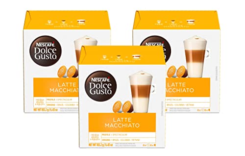 Dolce Gusto Nescafe Coffee Pods, Latte Macchiato, 16 Count (Pack ...