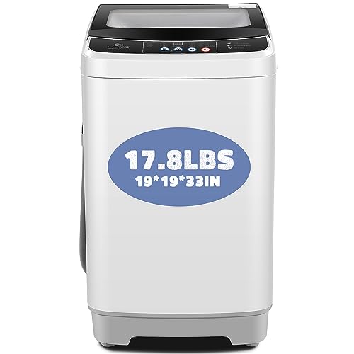 Nictemaw Portable Washing Machine, 17.8Lbs Capacity Full-Automatic Portable Washer with ...