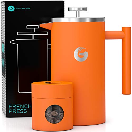 Coffee Gator French Press Coffee Maker - Thermal Insulated Brewer ...