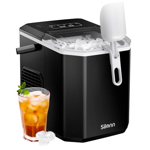 Silonn Ice Maker Countertop, Portable Ice Machine with Carry Handle, ...