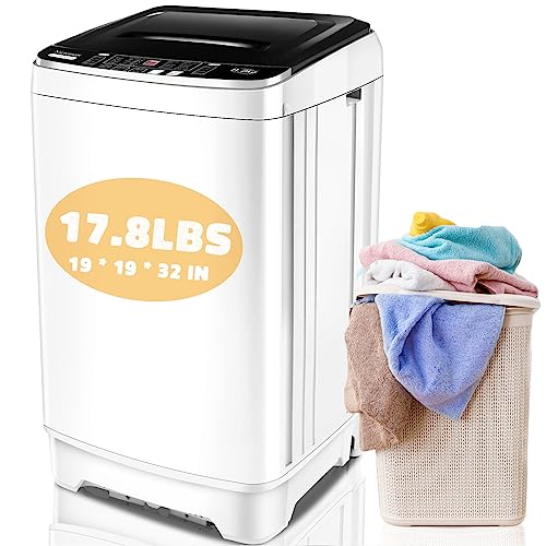 17.8Lbs Portable Washing Machine, 2.3 Cu.ft Portable Washer with Drain ...