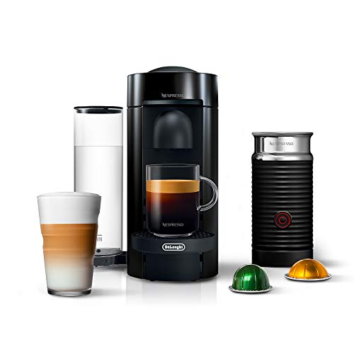 Nespresso VertuoPlus Coffee and Espresso Machine by De'Longhi with Milk ...