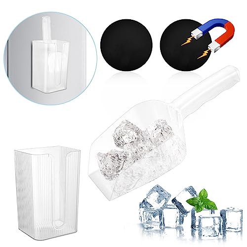 4 Pieces Magnetic Ice Scoop Holder for Side of Fridge ...