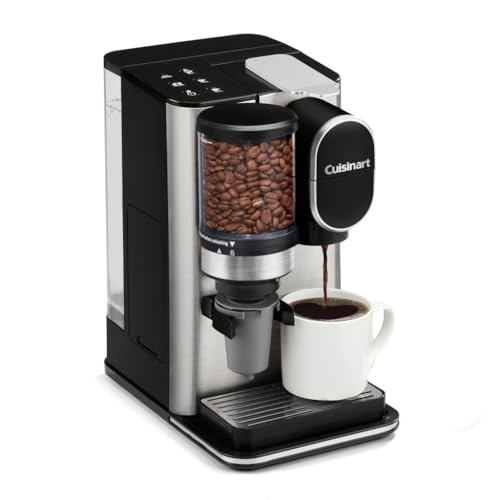 Cuisinart Single Serve Coffee Maker + Coffee Grinder, 48-Ounce Removable ...