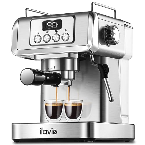 ILAVIE 20 Bar Espresso Machine, Stainless Steel Espresso Coffee Machine ...