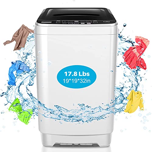 Nictemaw Portable Washing Machine 17.8Lbs Capacity Portable Washer with Drain ...