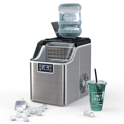 COSTWAY Countertop Ice Maker, 40LBS/24H Portable Compact Ice Machine with ...