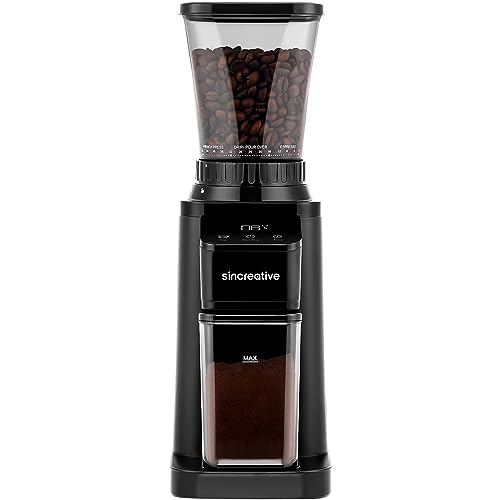 Conical Burr Coffee Grinder, Anti-static Electric Coffee Bean Grinder with ...