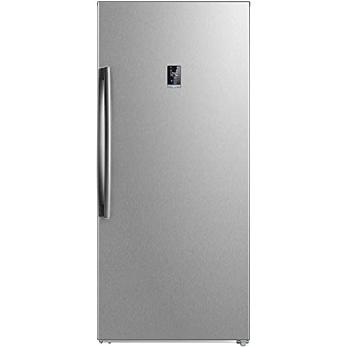 Midea 17-cu. ft. Upright Convertible Freezer in Stainless Steel