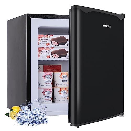 BANGSON Upright Freezer,1.1Cu.ft Mini Freezer with Removable Shelf, Single Door ...