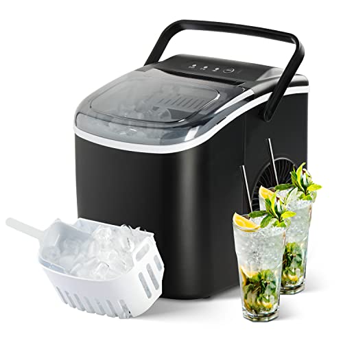 YSSOA Portable Ice Maker for Countertop, 9 Ice Cubes Ready ...